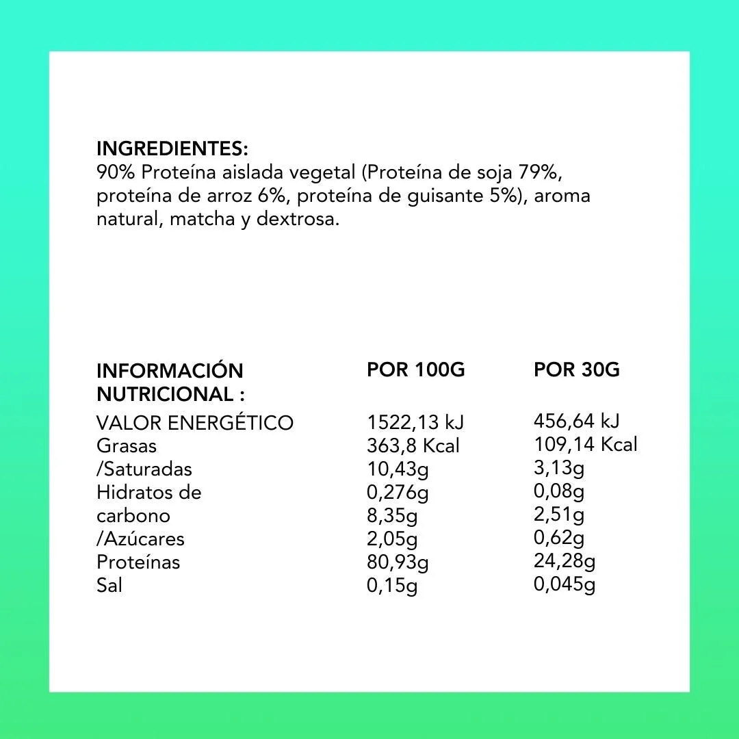 Proteínas vegetales con matcha sabor chocolate - Image 7