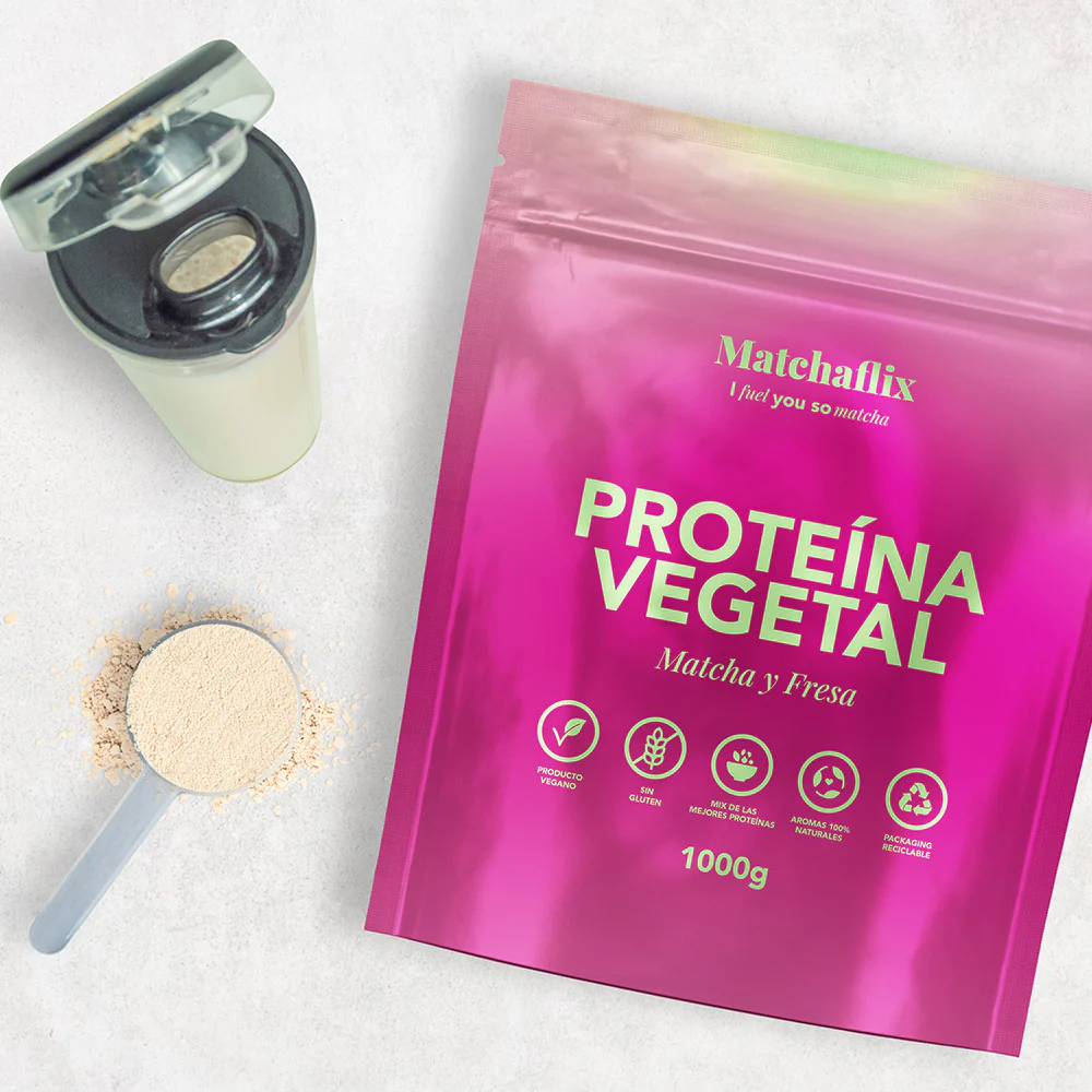 Proteínas vegetales con matcha sabor fresa - Image 10