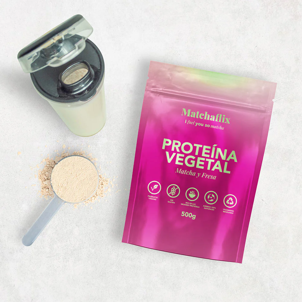 Proteínas vegetales con matcha sabor fresa - Image 4