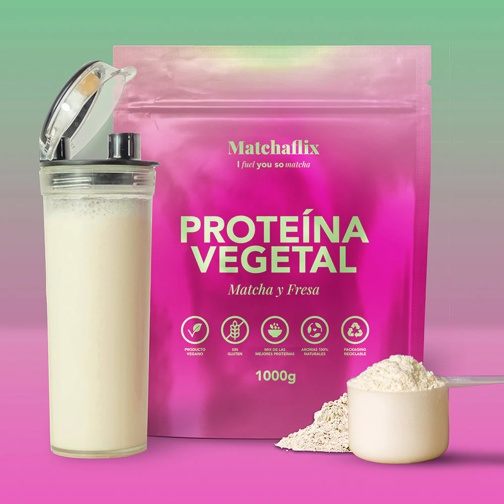 Proteínas vegetales con matcha sabor fresa - Image 9