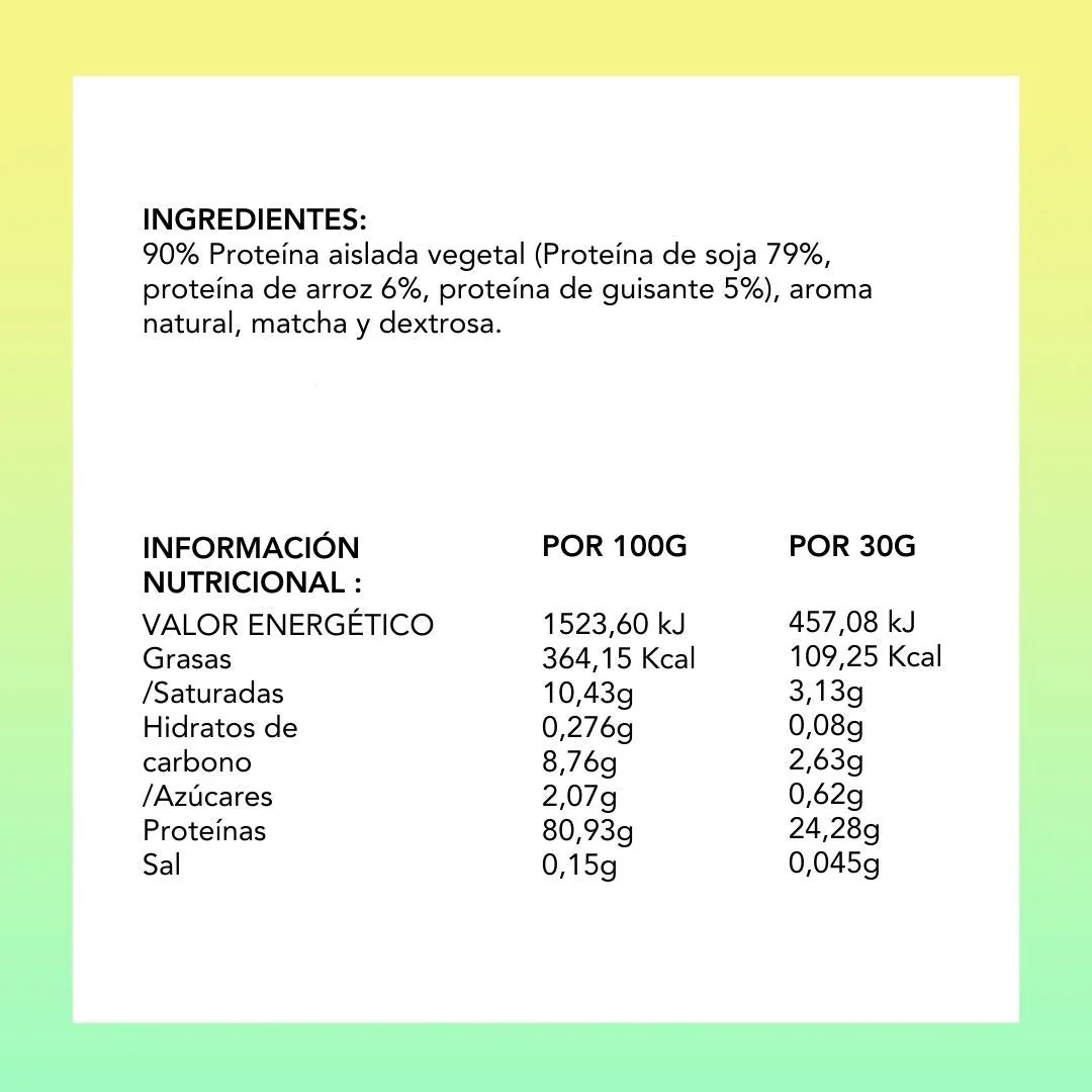 Proteínas vegetales con matcha sabor vainilla - Image 7